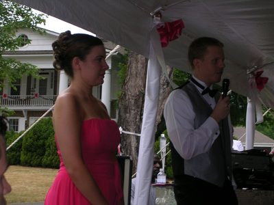 Stef with ... the best man.